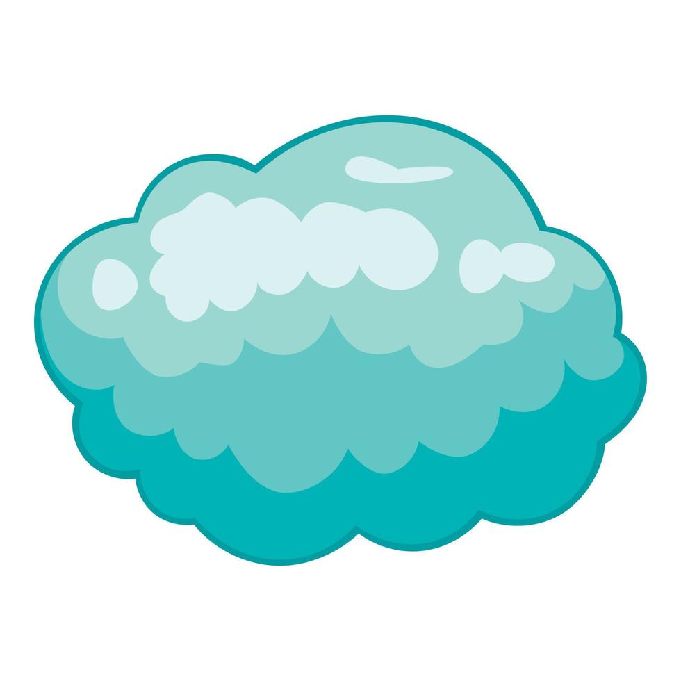 Storm cloud icon, cartoon style vector