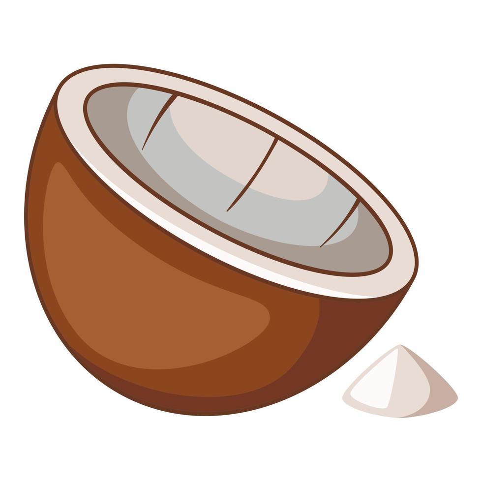 Coconut spices icon, cartoon style vector