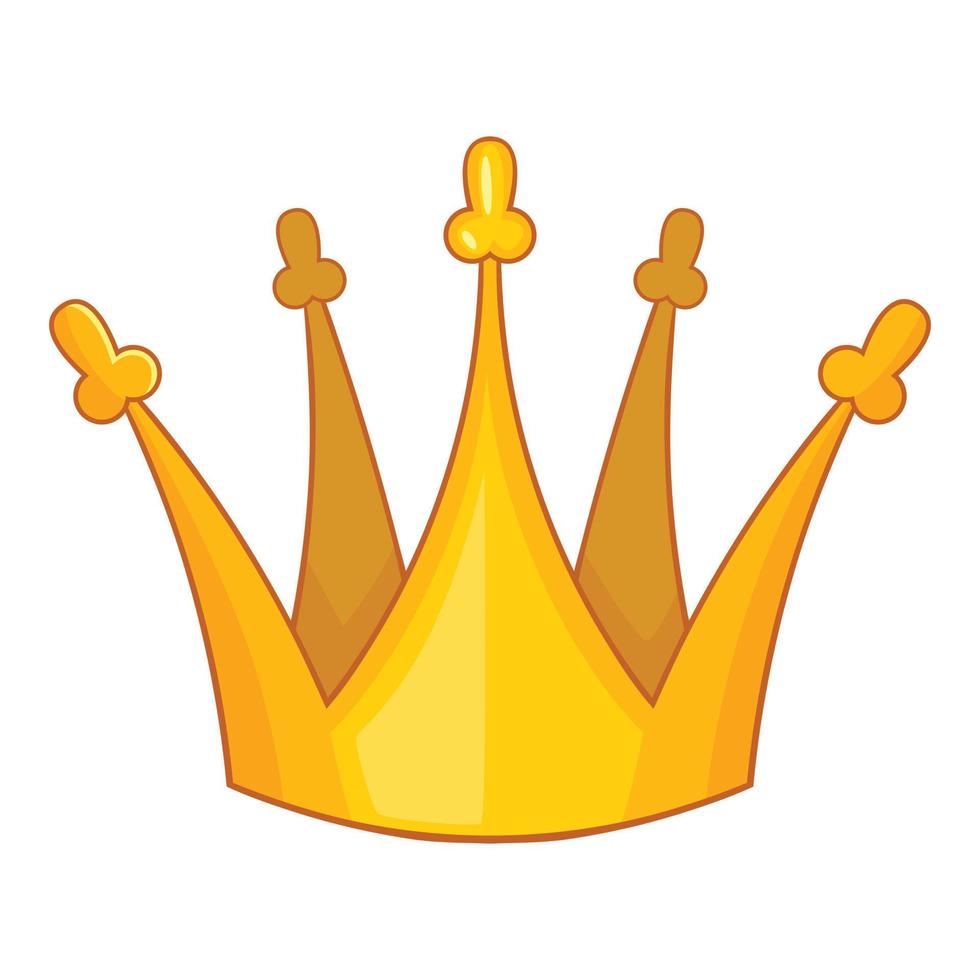 icono de la corona del hijo del rey, estilo de dibujos animados vector