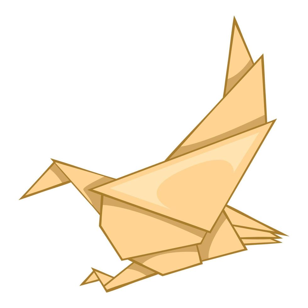 icono de origami de águila, estilo de dibujos animados vector