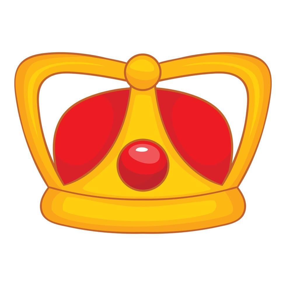 Royal crown icon, cartoon style vector