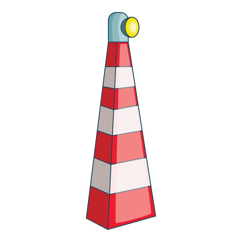 Lighthouse icon, cartoon style vector