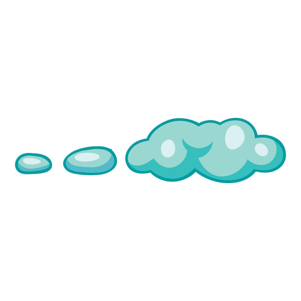 icono de nube de viento, estilo de dibujos animados vector