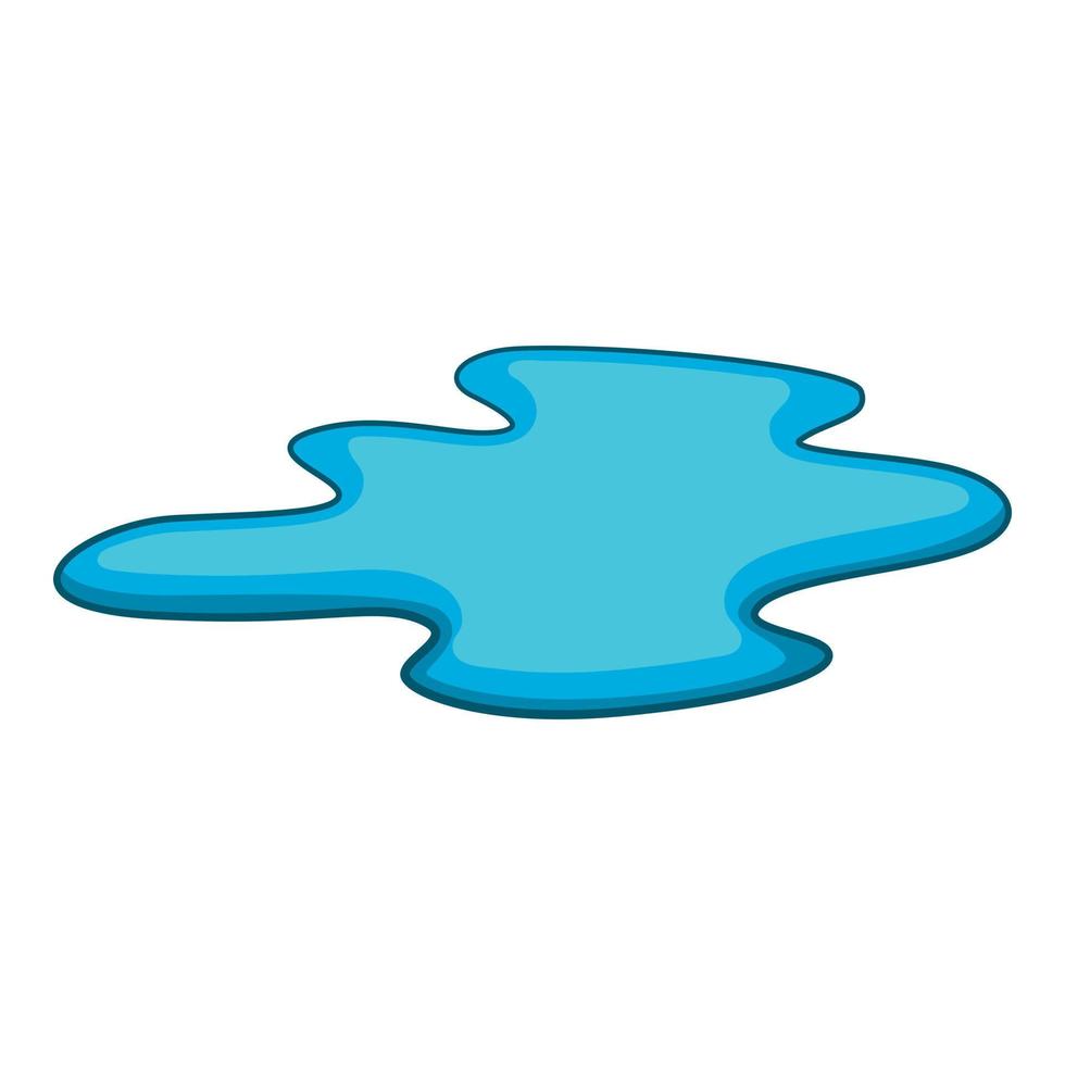 Puddle of water icon, cartoon style vector