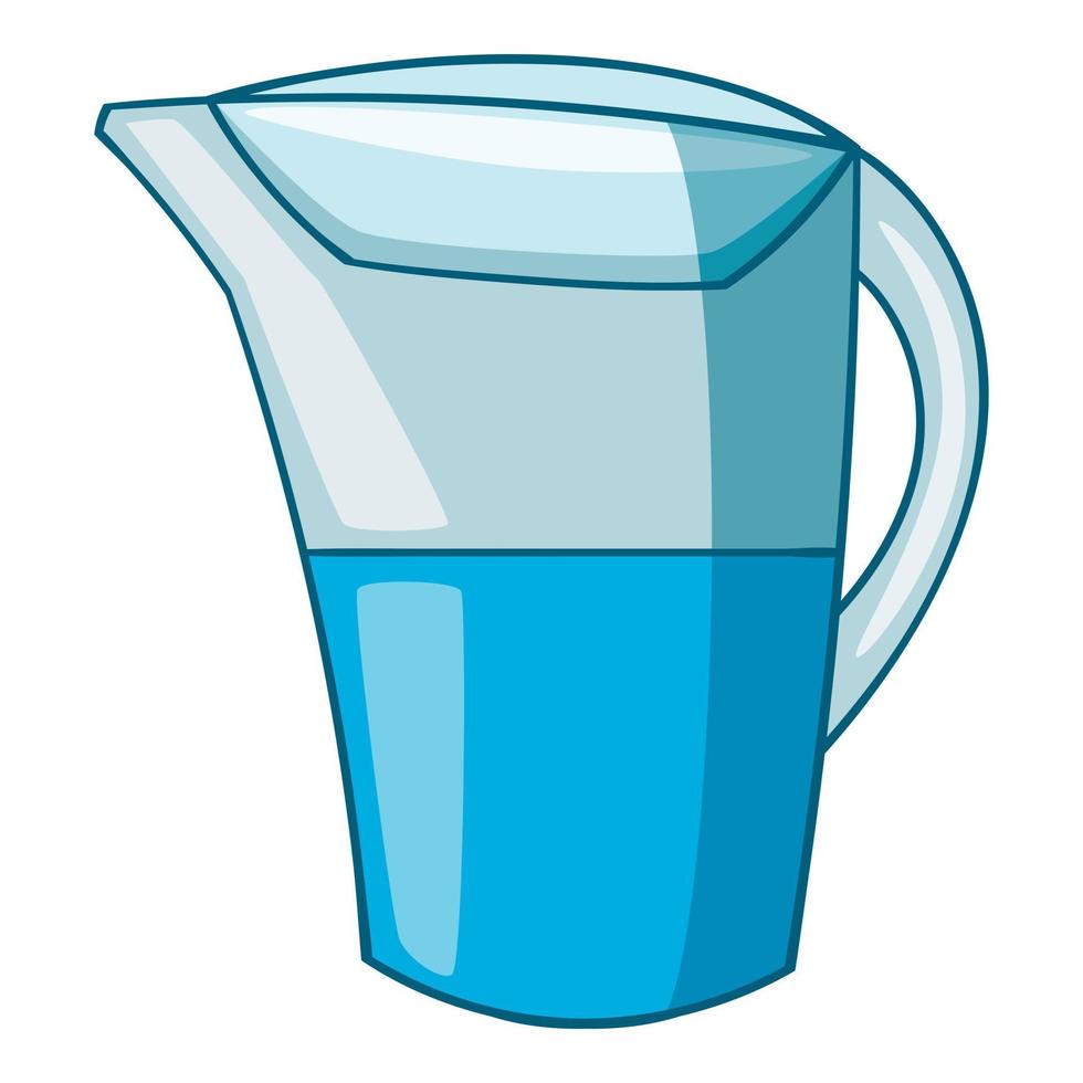 Water hand filter icon, cartoon style vector