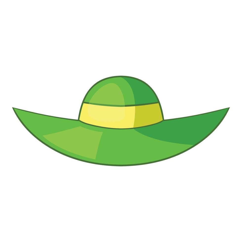 icono de sombrero de señora, estilo de dibujos animados vector