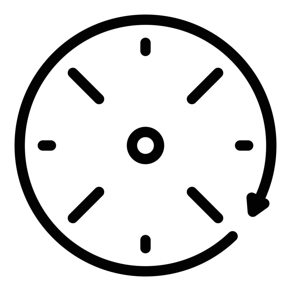 Clock call icon outline vector. Hour timer vector