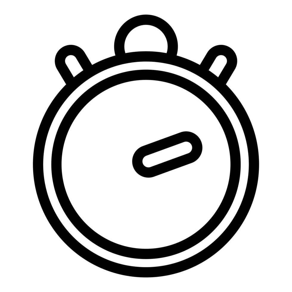 Classic stopwatch icon outline vector. Duration time vector