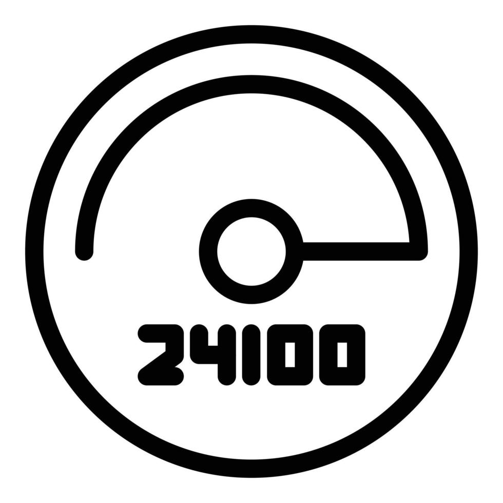 Long time duration icon outline vector. Hour timer vector
