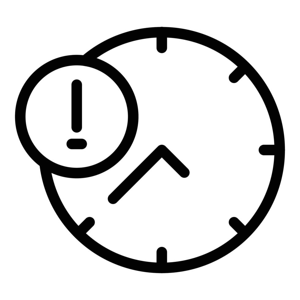 Duration clock icon outline vector. Digital timer vector