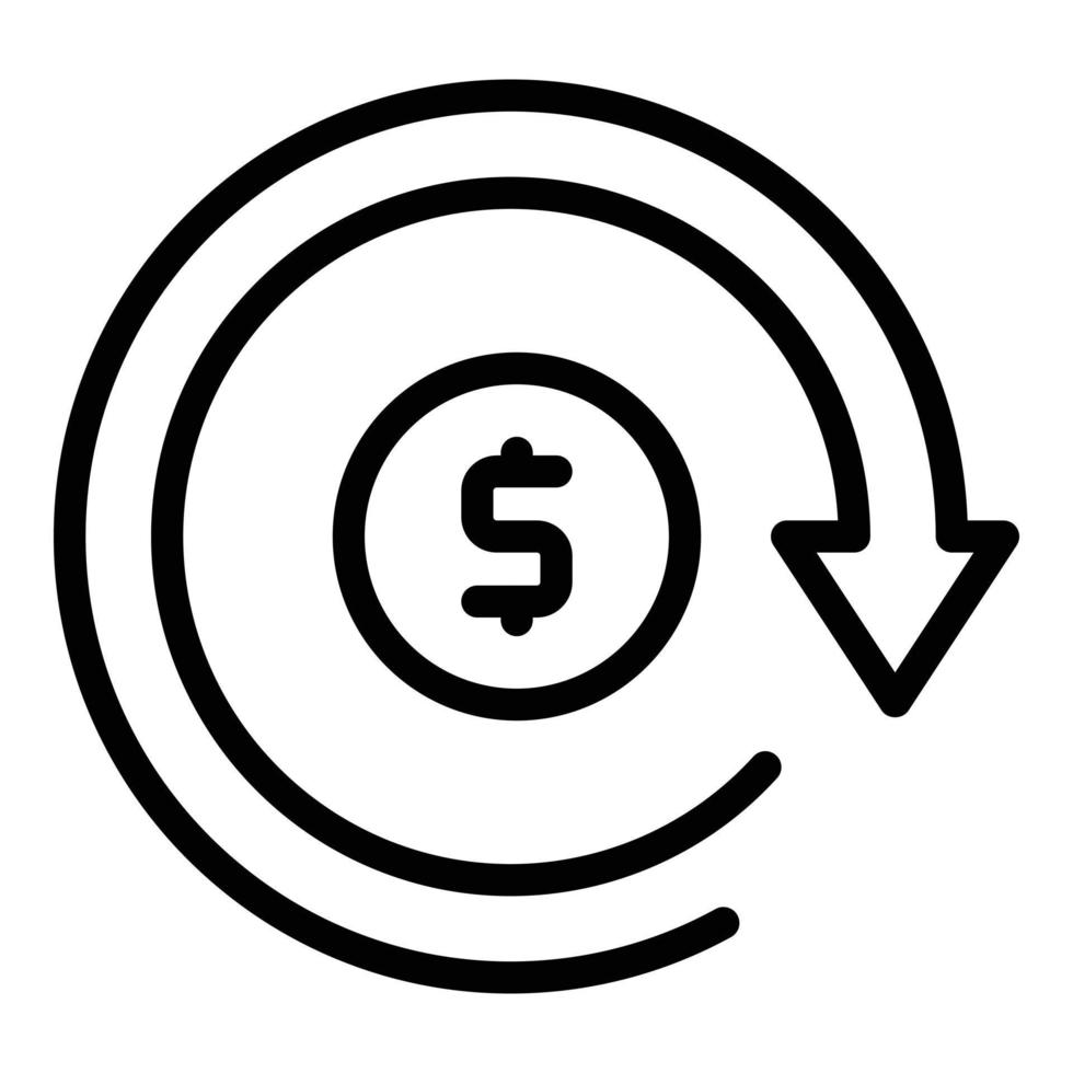 Payment income icon outline vector. Loan contract vector