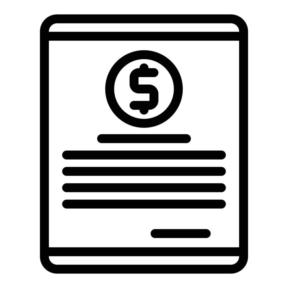 Payment contract icon outline vector. Credit financial vector