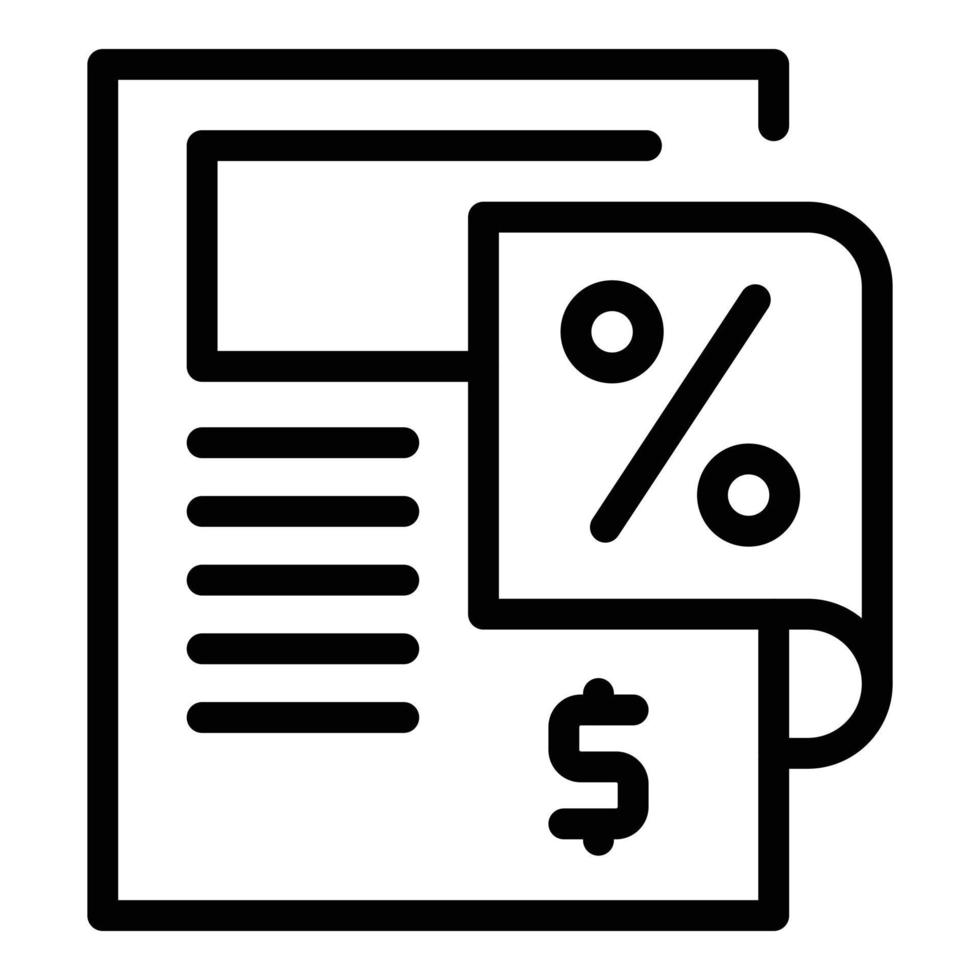 Asset money icon outline vector. Payment loan vector