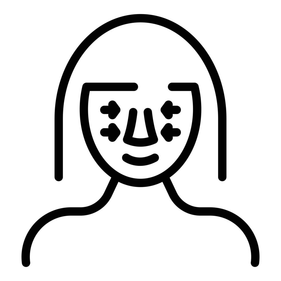 Face operation icon outline vector. Open anatomy vector