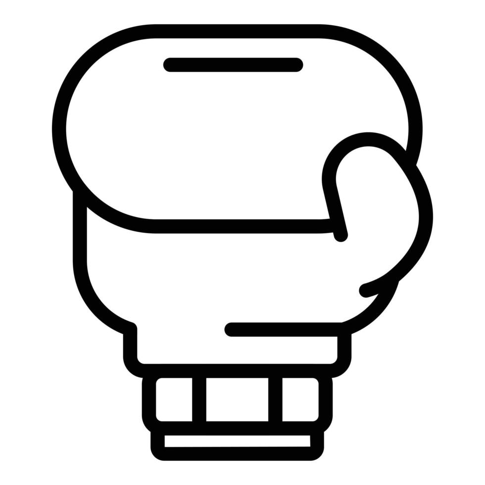 Box gloves icon outline vector. Fight glove vector