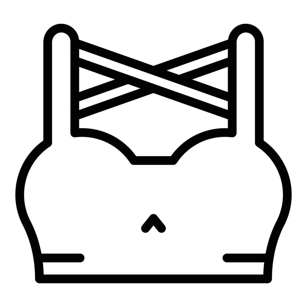 Bra outfit icon outline vector. Fashion gym vector