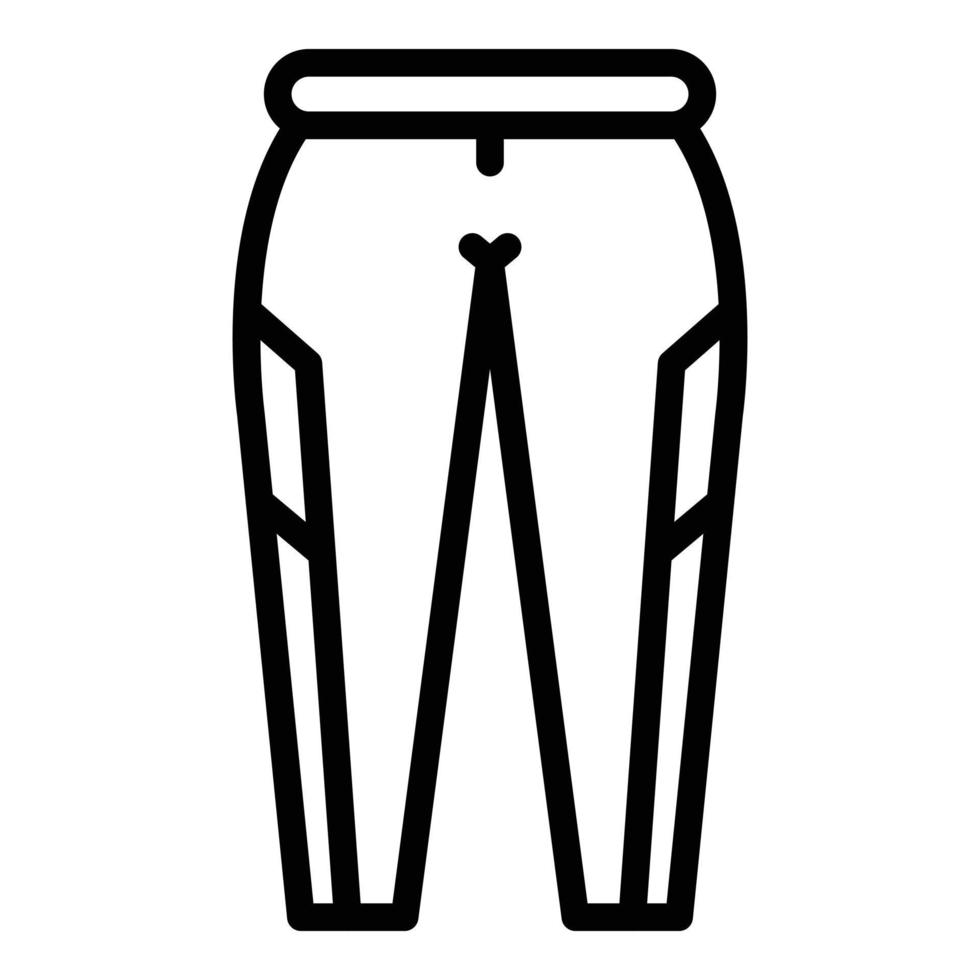 vector de contorno de icono de pantalones de equipo. ropa de moda