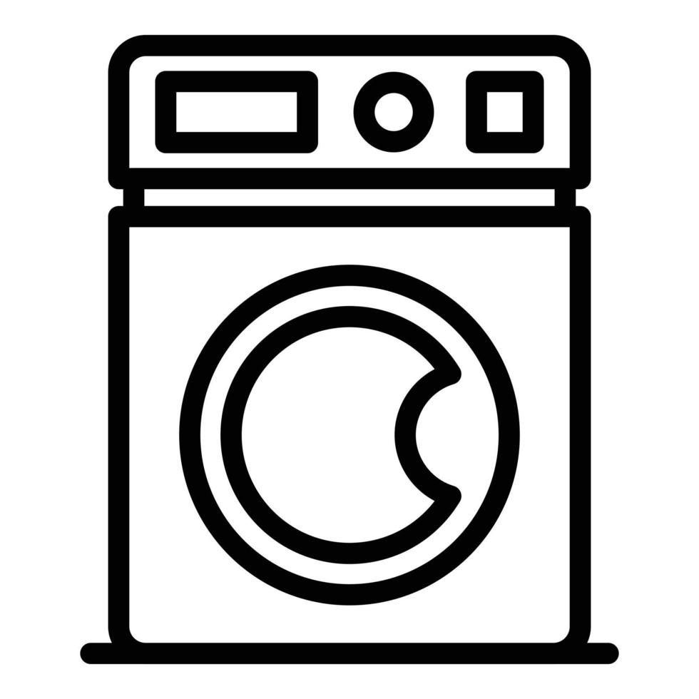 Wash machine icon outline vector. Washer clean vector