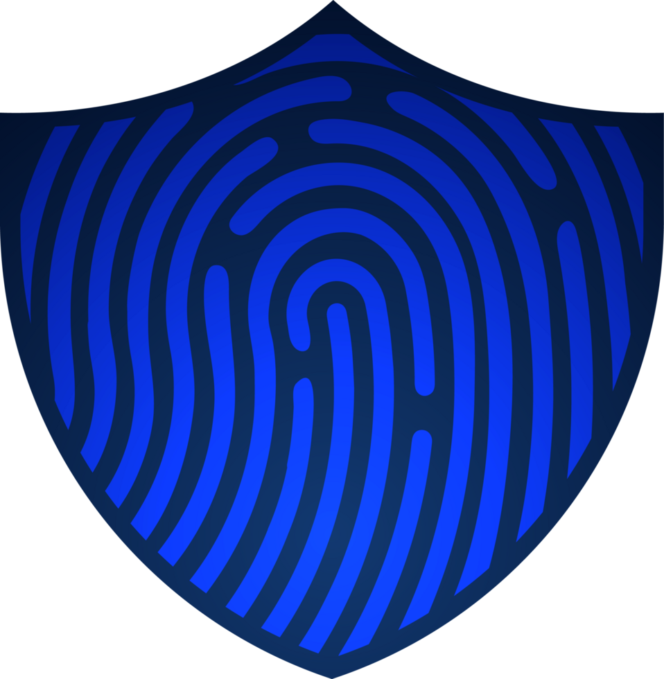 Modern Technology Blue Shield Crop-out png