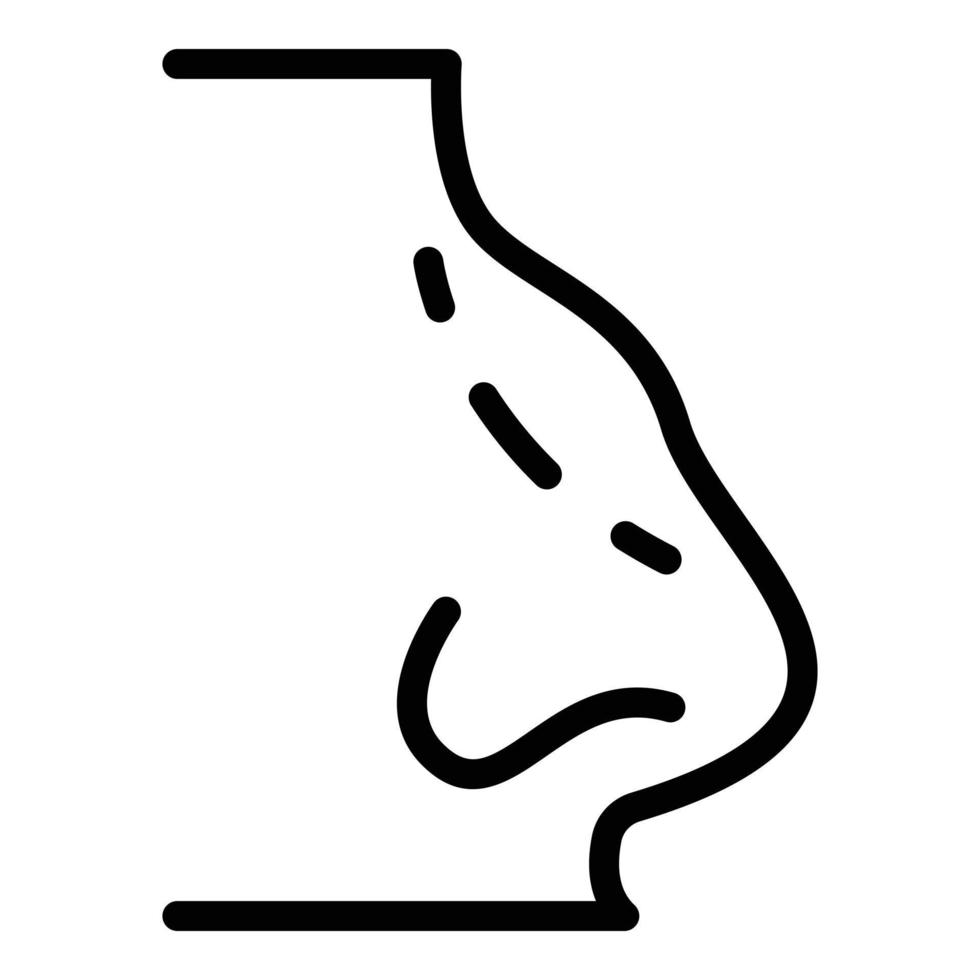 Human rhinoplasty icon outline vector. Open face vector