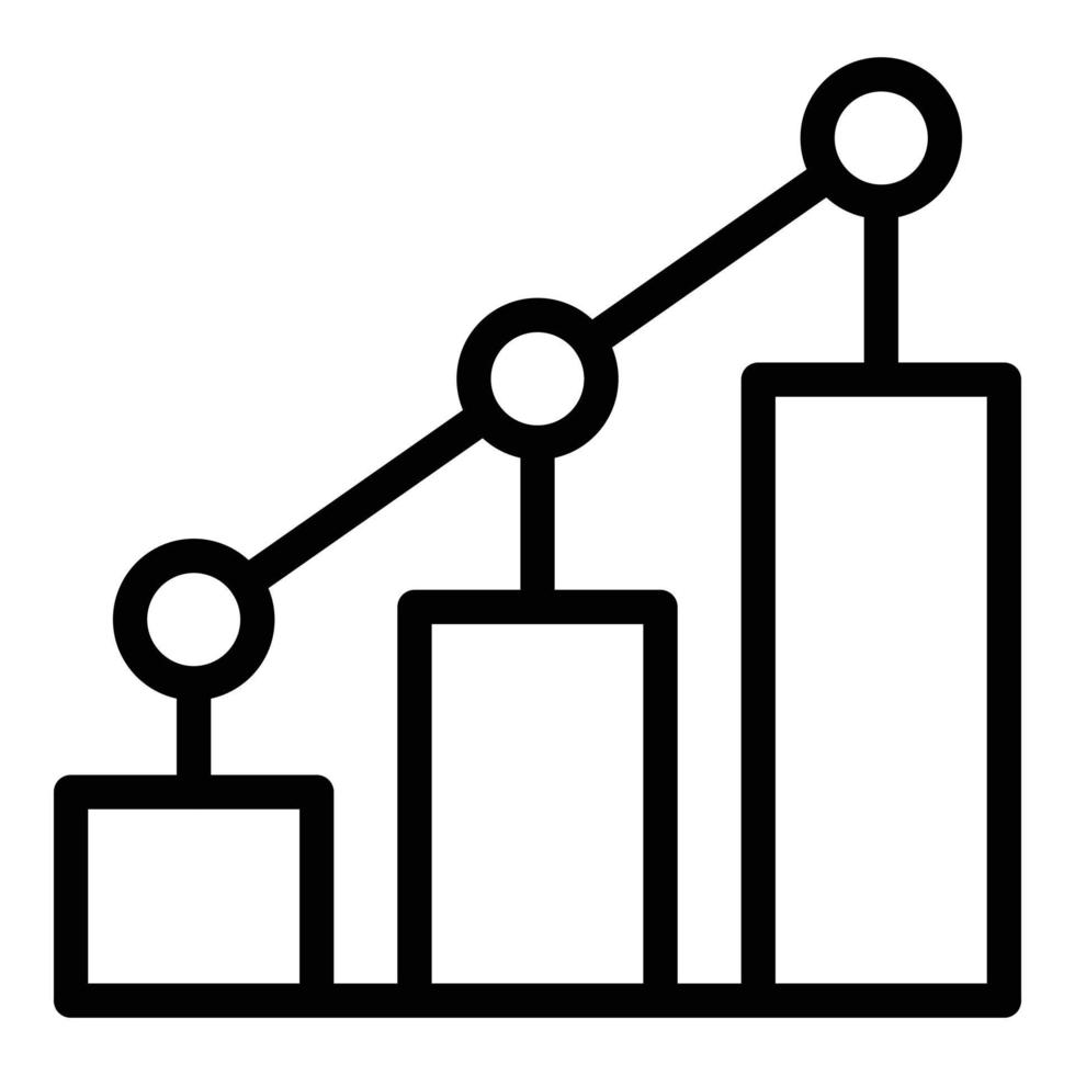 Graph app icon outline vector. Time unit vector