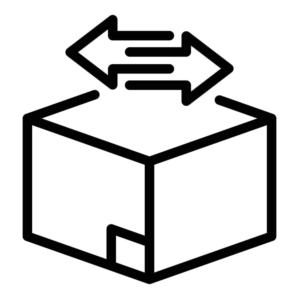 Relocation box icon outline vector. House service vector