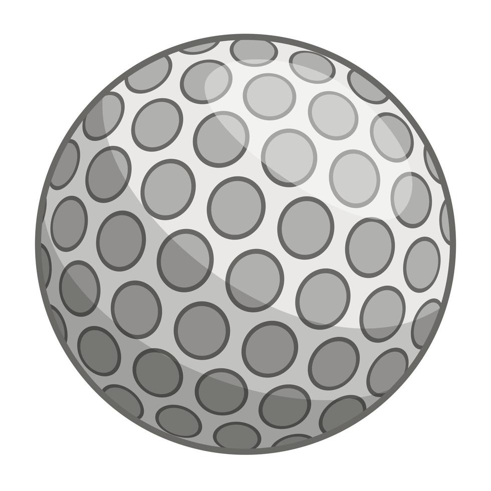 Golf ball icon, cartoon style vector