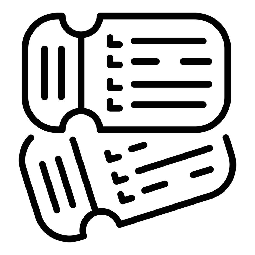 Train ticket icon outline vector. Railway signal vector