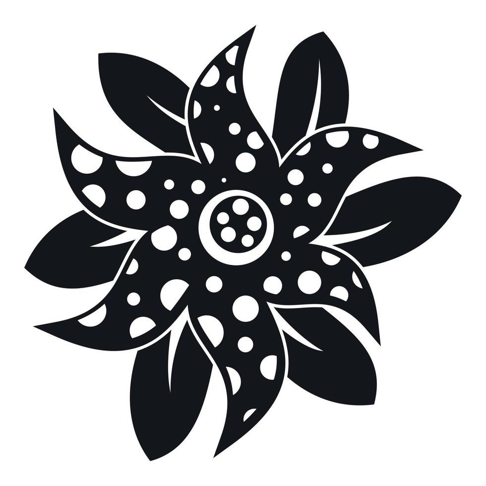 icono de flor, estilo simple vector