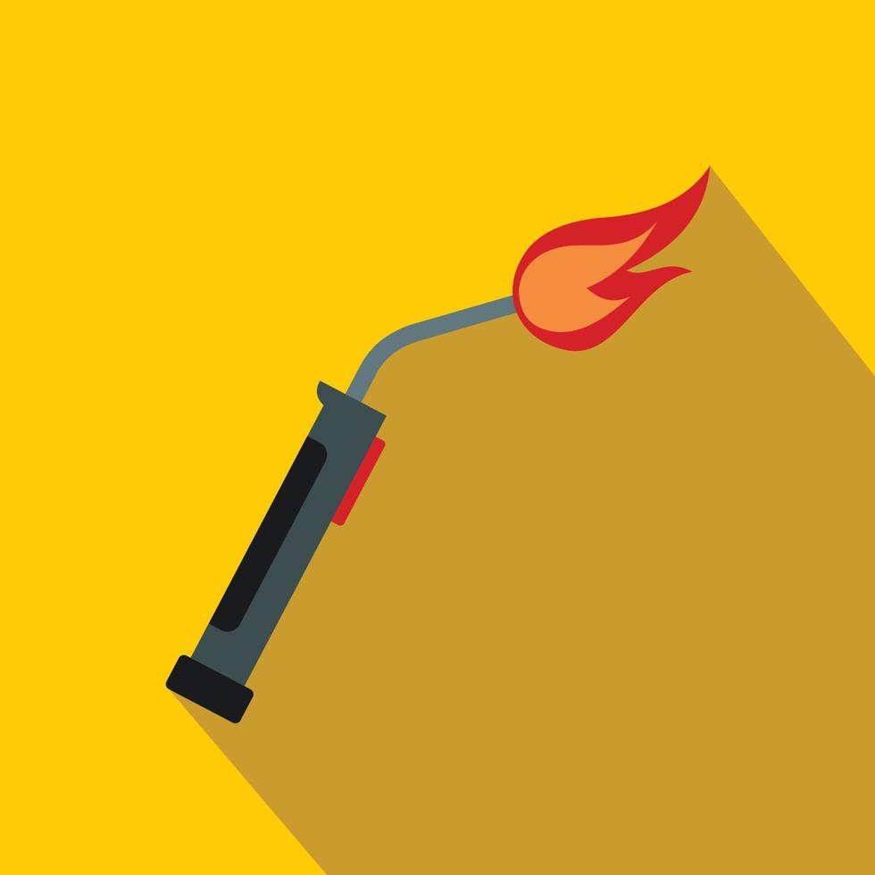 Welding torch icon, flat style vector