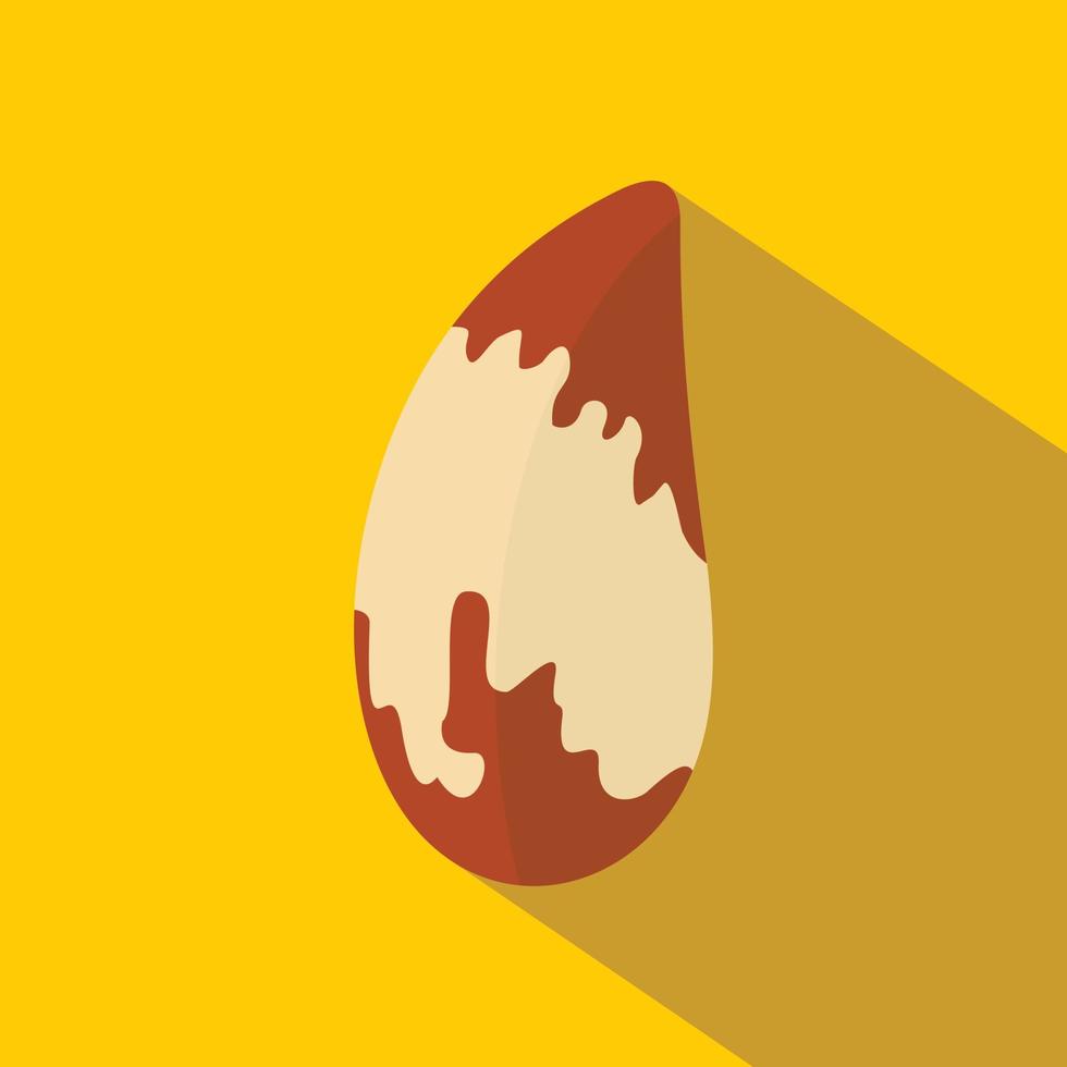 Brazil nut icon, flat style vector