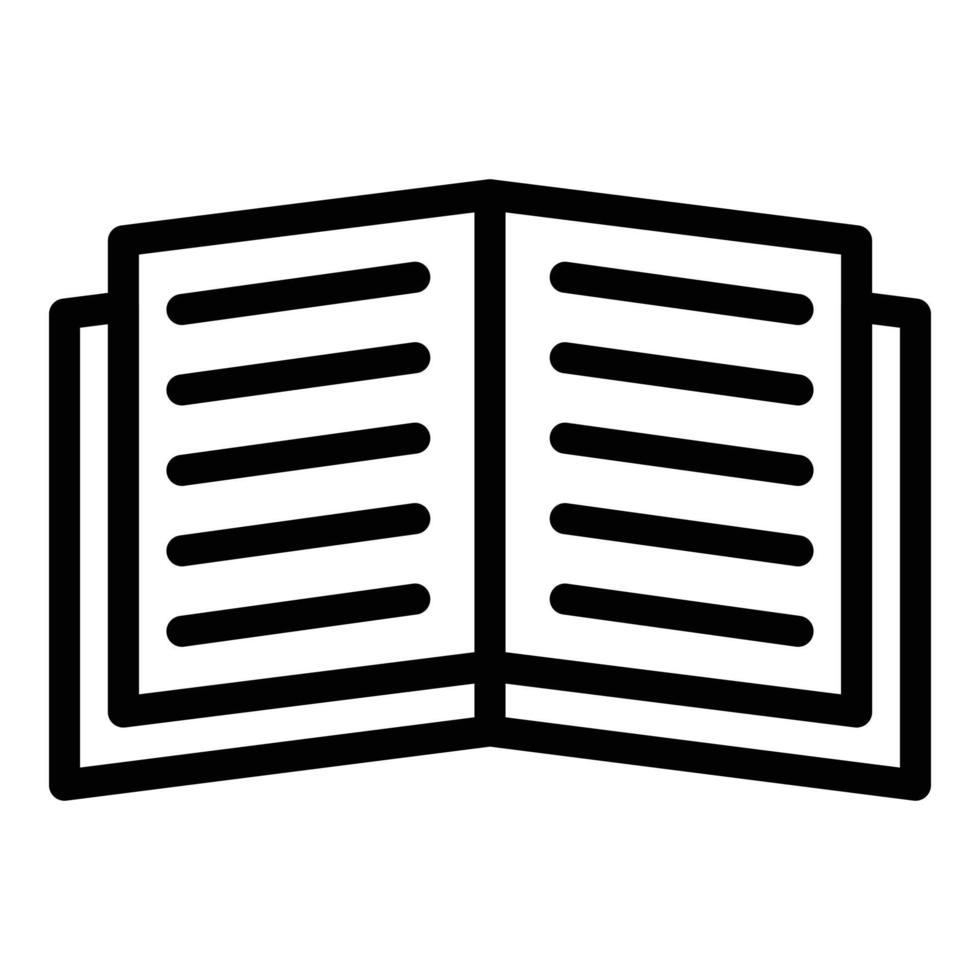 Digital book icon outline vector. Online study vector