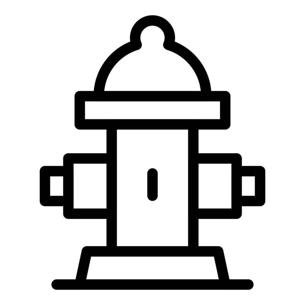 vector de contorno de icono de hidrante de parque. agua contra incendios