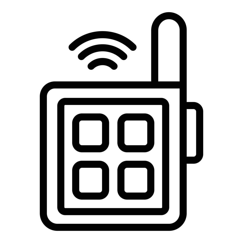 Lock auto key icon outline vector. Auto control vector