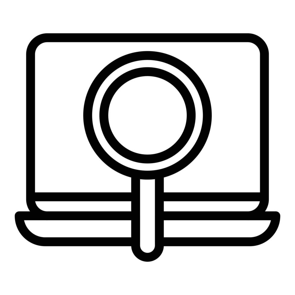 Search online user icon outline vector. Register login vector