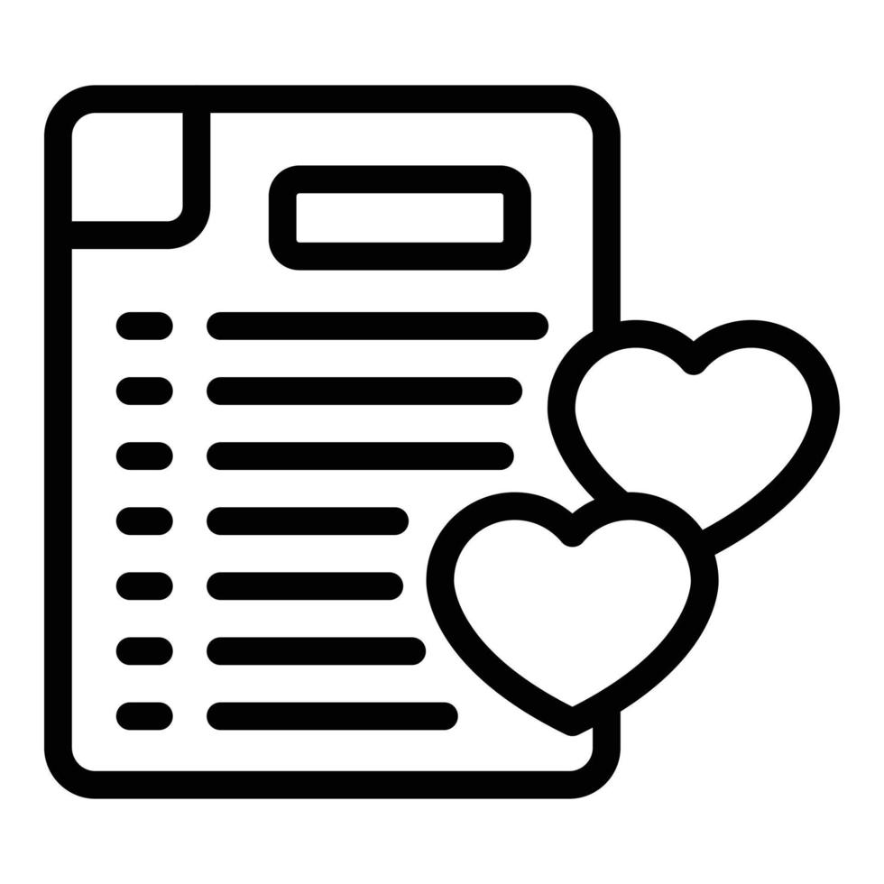 Wishlist card icon outline vector. Online store vector