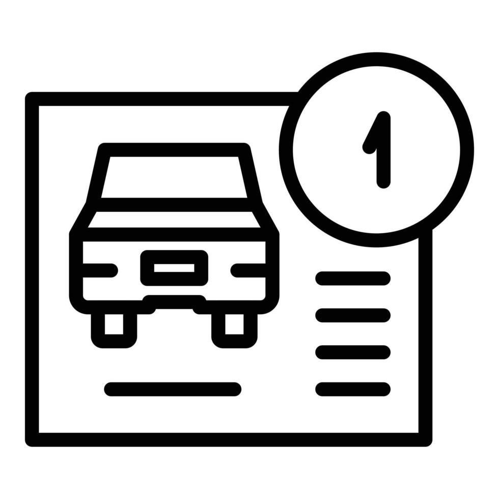 Auto remote door icon outline vector. Car control vector