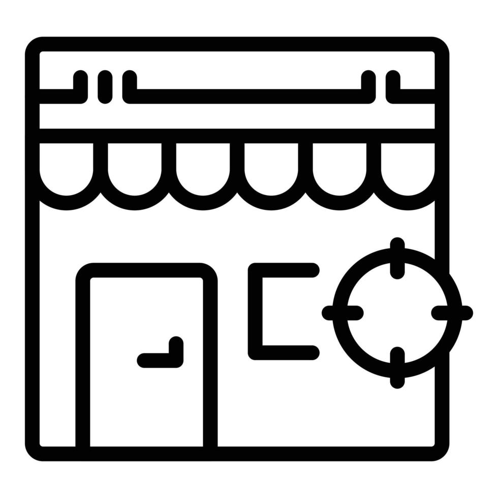 Online shop target icon outline vector. Sale buy vector