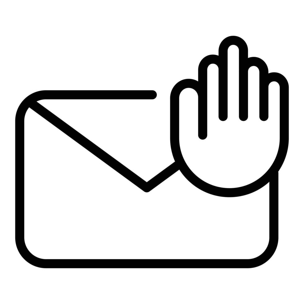 Mail bully icon outline vector. Violence abuse vector