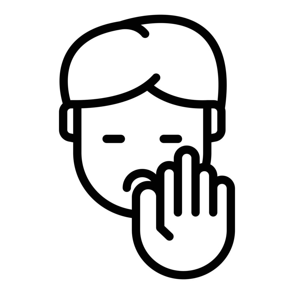 Stop kid bully icon outline vector. Child violence vector