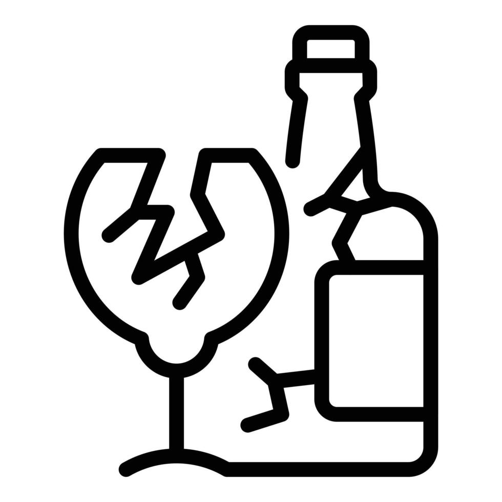 Garbage glass icon outline vector. Trash bag vector