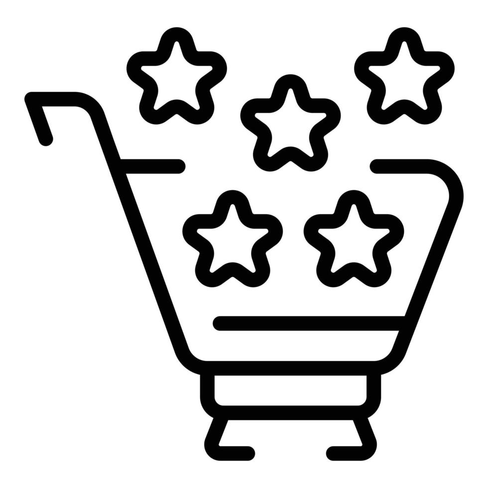 Favorite shop cart icon outline vector. Online store vector