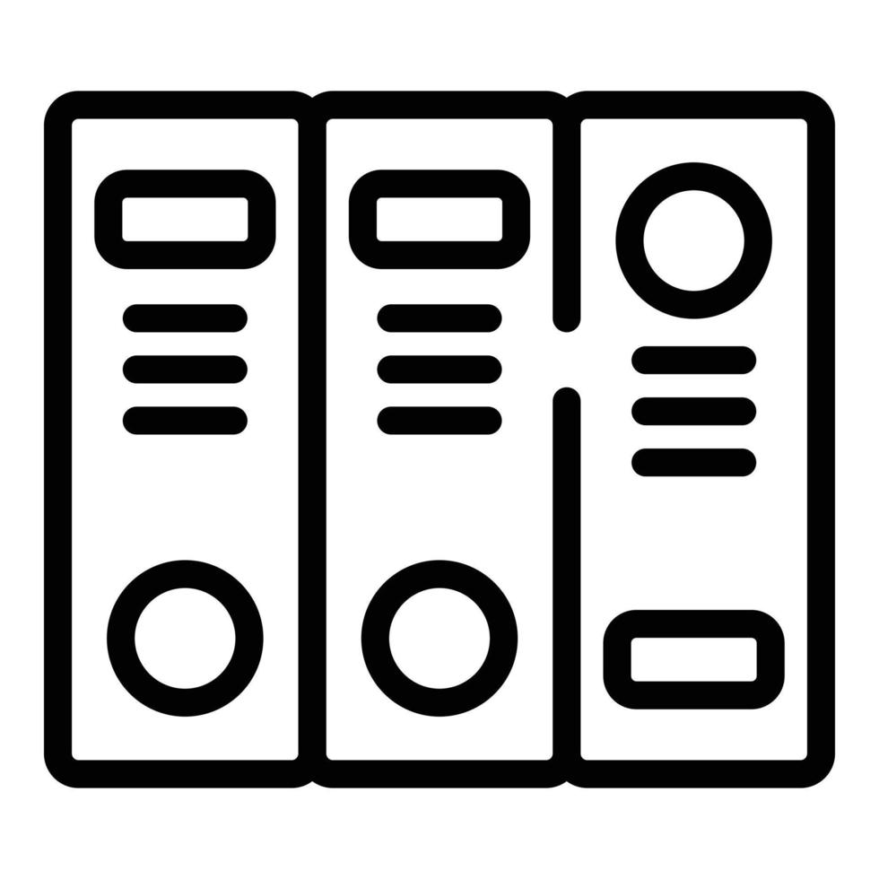 Office folder icon outline vector. System training vector
