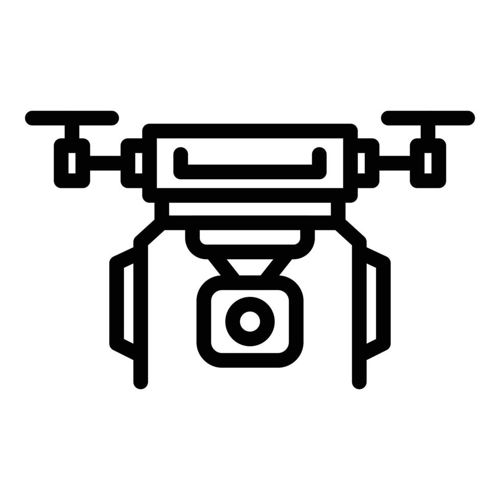 Flight drone icon outline vector. Camera vehicle vector