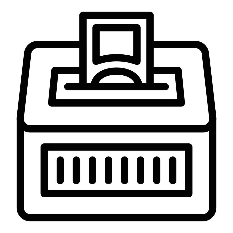 Charity shop box icon outline vector. Social help vector