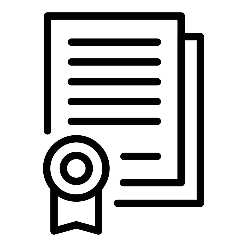 Patent files icon outline vector. Law copyright vector