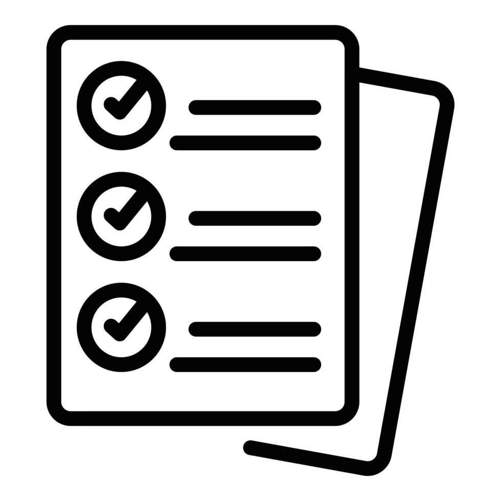 Copyright paper icon outline vector. Law property vector