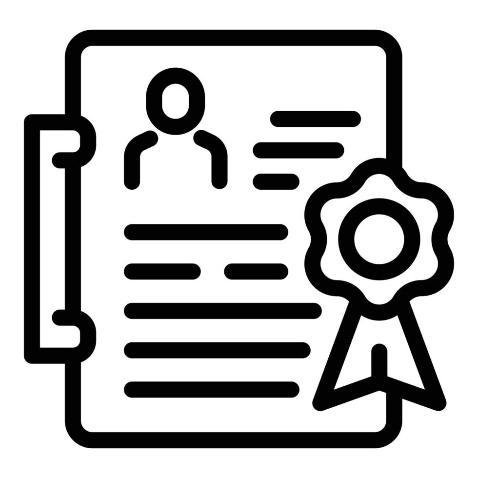 Cv diploma icon outline vector. Hiring team vector