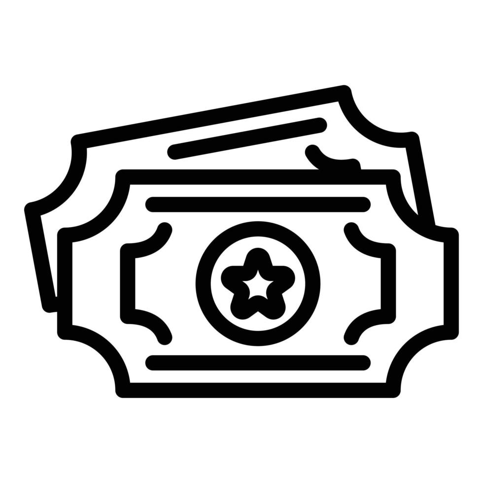 Ticket program icon outline vector. Customer loyalty vector