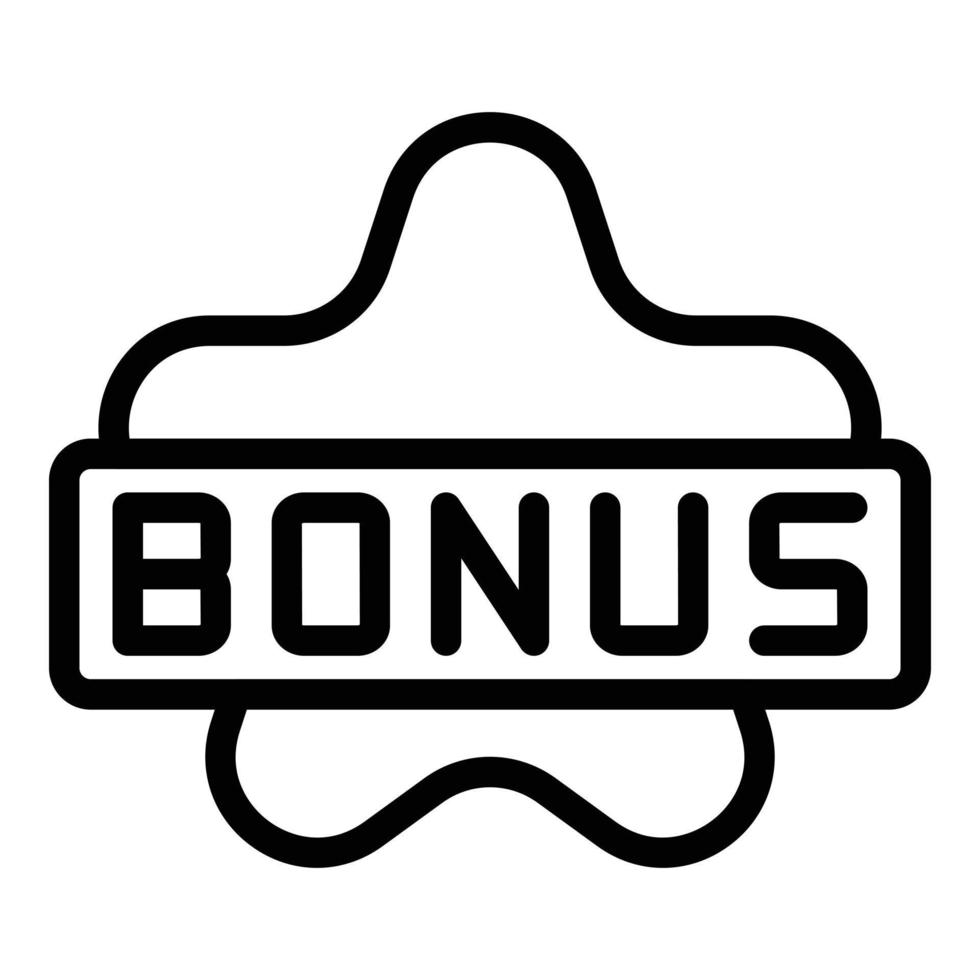 Bonus market star icon outline vector. Customer program vector